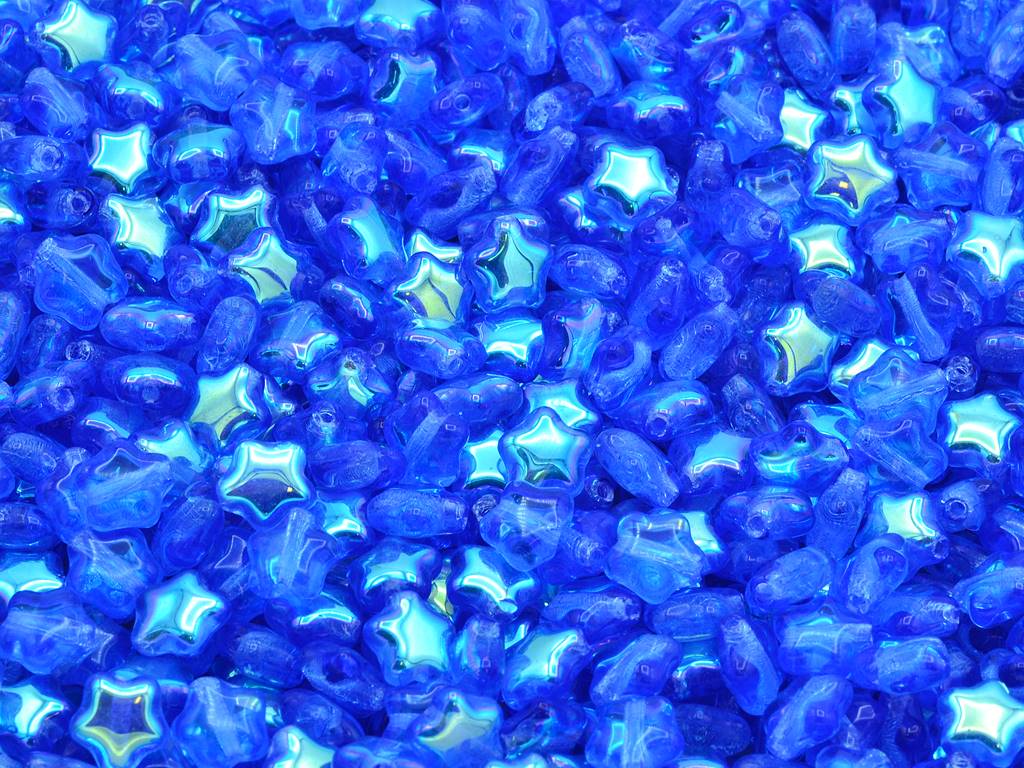 フラットスタービーズ、コバルトAb(30050-28701)、ガラス、チェコ共和国