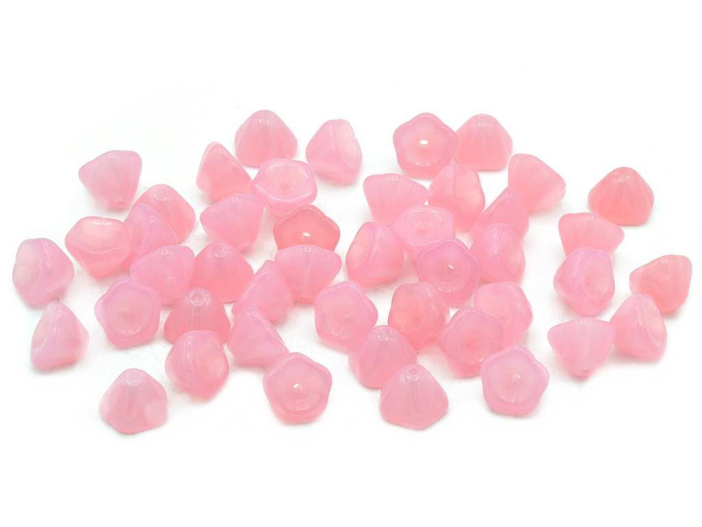 ベルフラワービーズ、オパールピンク(71000)、ガラス、チェコ共和国
