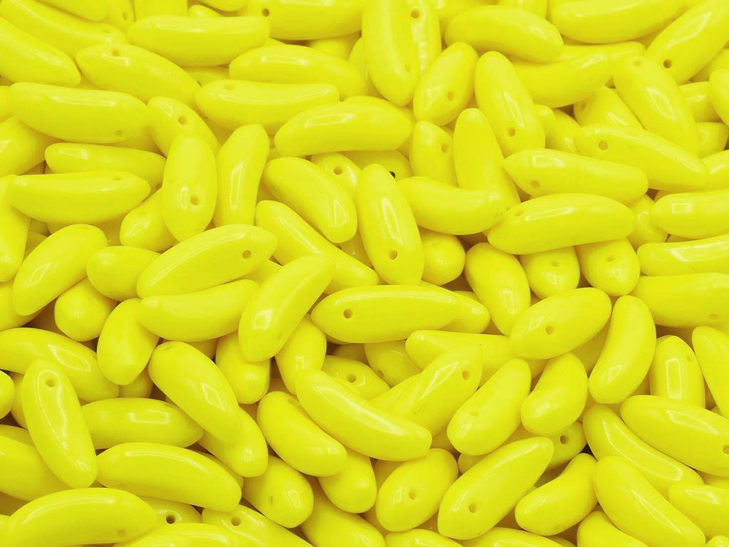 Banana Beads, Yellow (83120), Glass, Czech Republic