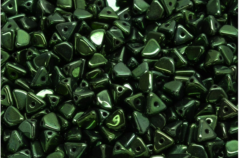 半捏珠,黑色光泽红色全涂层 (23980-14495),玻璃,捷克共和国