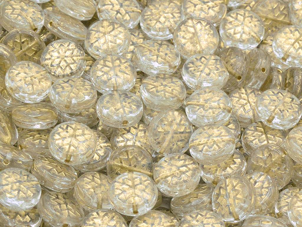 雪花圆珠,水晶镀金(00030-54202),玻璃,捷克共和国