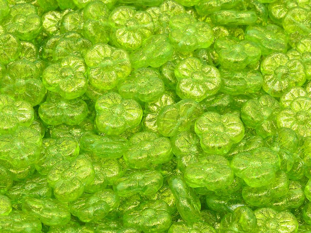 3-Petal Flower Flat Beads, Crystal 541008 (00030-541008), Glass, Czech Republic