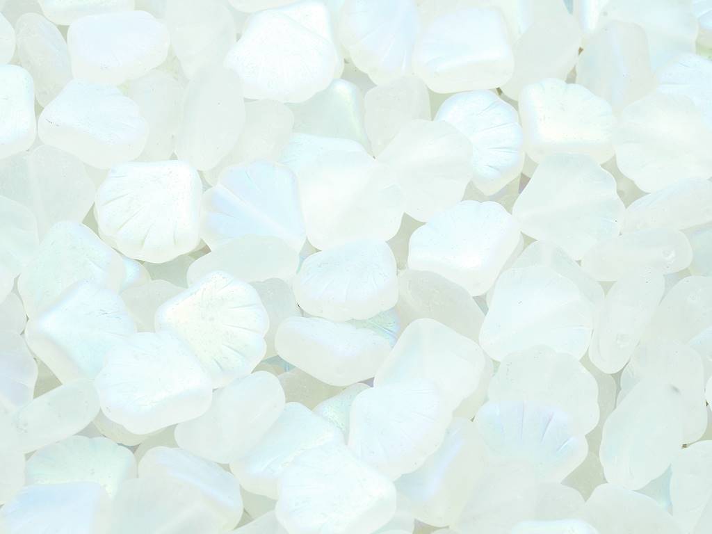 Pressed Beads Shell, Crystal Matte Ab (00030-84110-28701), Glass, Czech Republic
