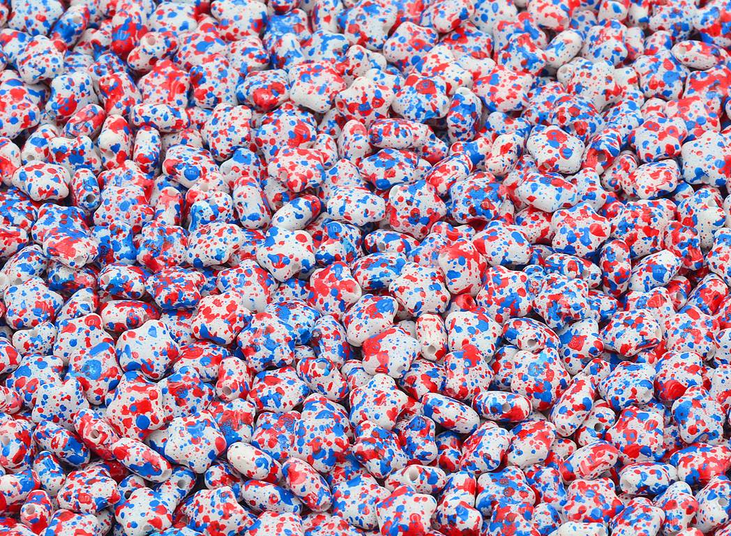 Flat Star Beads, Chalk White 33201 (03000-33201), Glass, Czech Republic