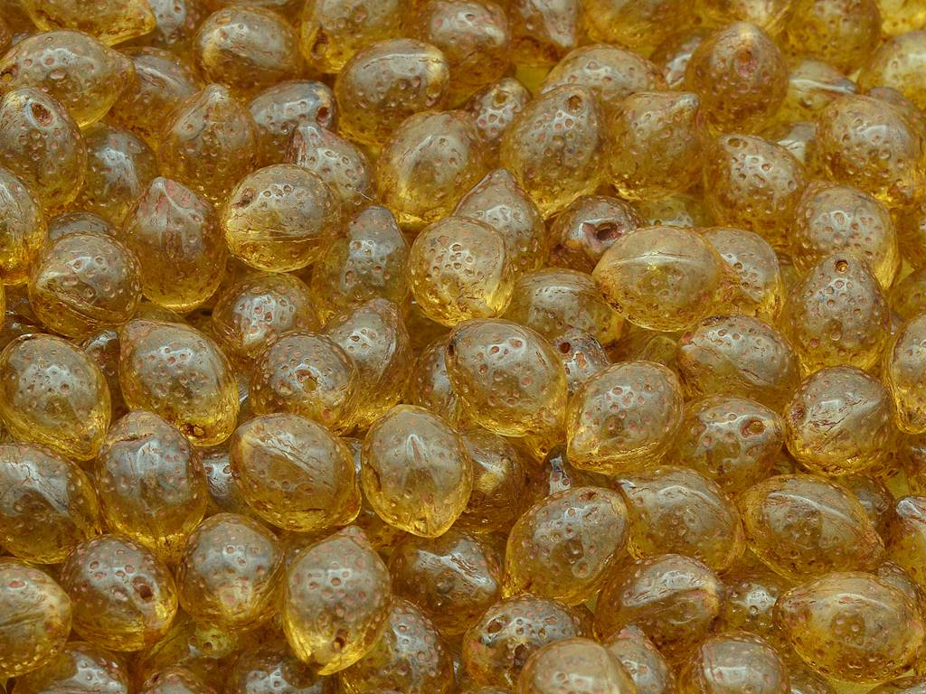 Lemon Beads, Crystal Travertin (00030-86800), Glass, Czech Republic