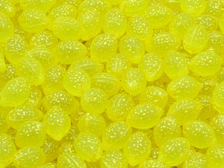 OUTLET 10 grams Lemon Beads, 14 x 10 mm, Transparent Yellow Beige (80130-84320), Glass, Czech Republic