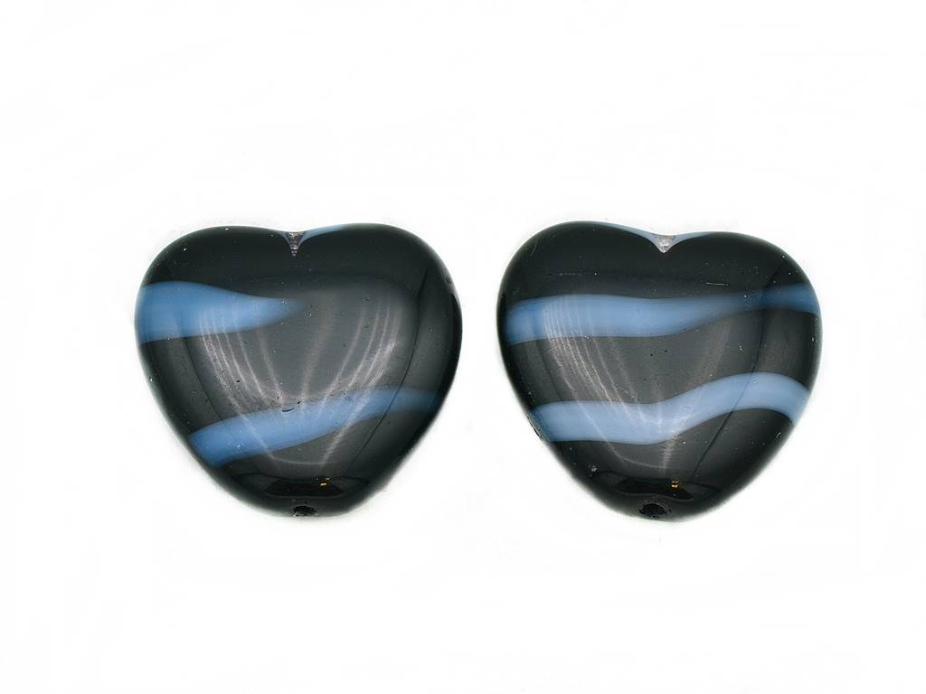Heart Beads, White (05002), Glass, Czech Republic