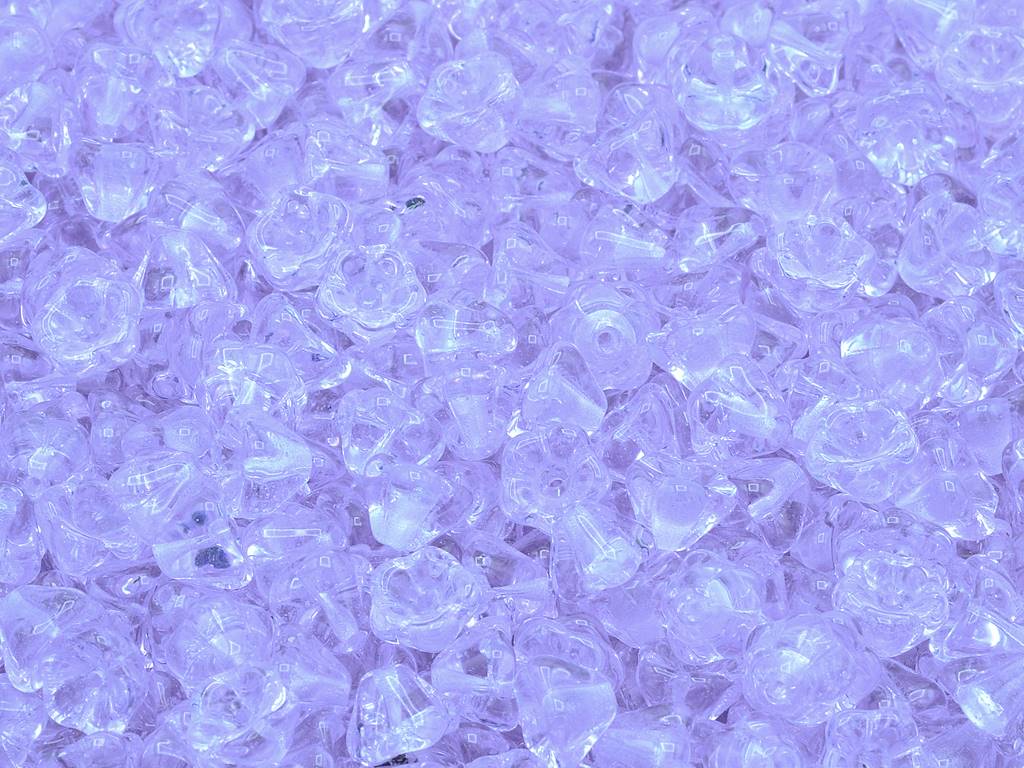 Bell Flower Beads, Transparent Light Amethyst (20300), Glass, Czech Republic