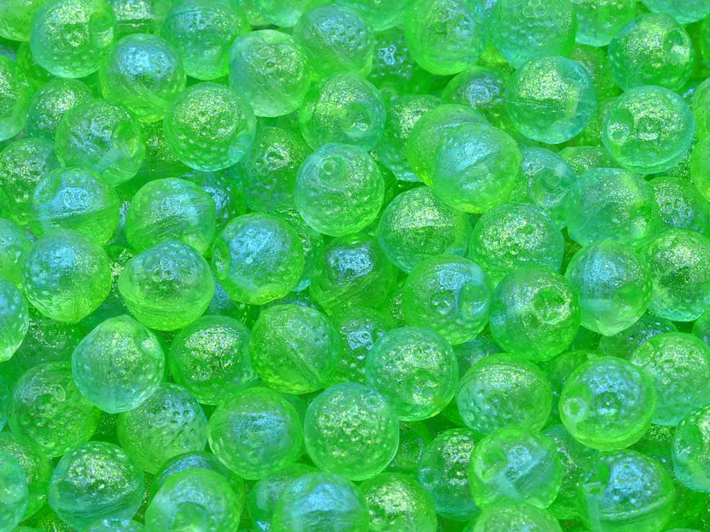 Orange Beads, Crystal Green Blue Shade (00030-48810), Glass, Czech Republic