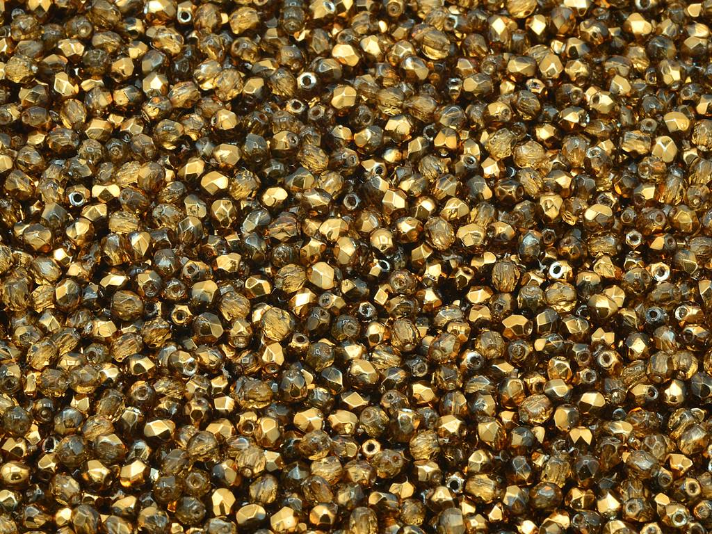 Faceted Round Fire Polished Beads, Crystal 97319 (00030-97319), Glass, Czech Republic