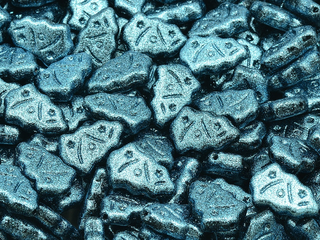 Christmas Tree Beads, Black Blue Shade (23980-12504), Glass, Czech Republic