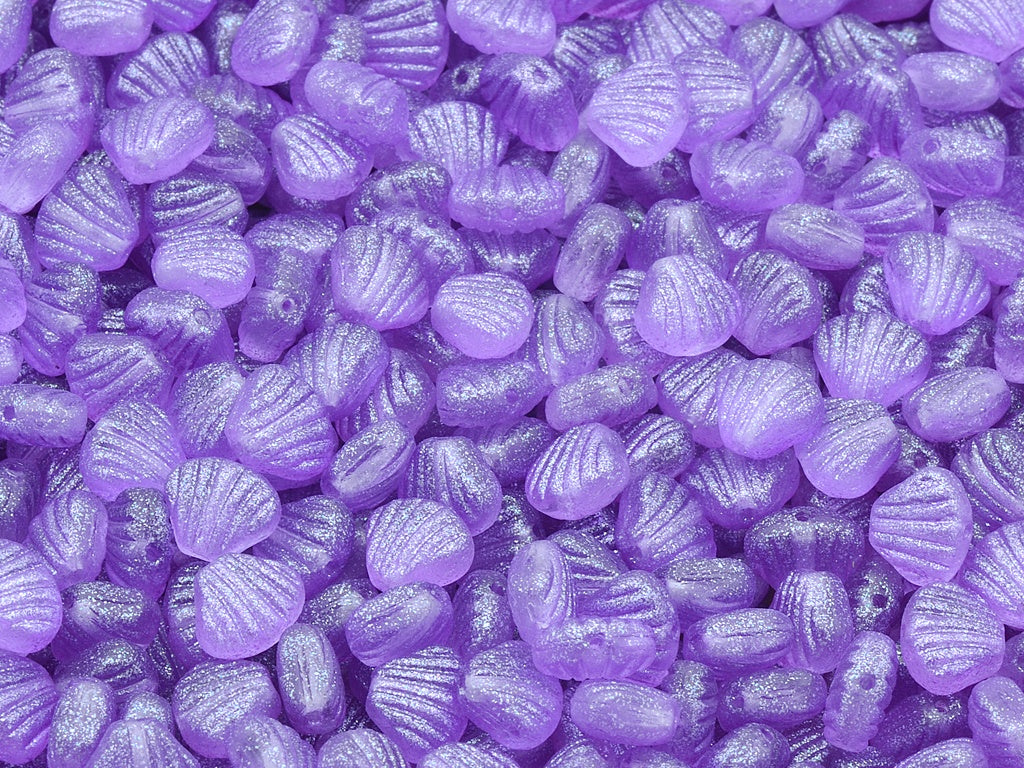 Small Flat Shell Beads, Crystal 542004 (00030-542004), Glass, Czech Republic