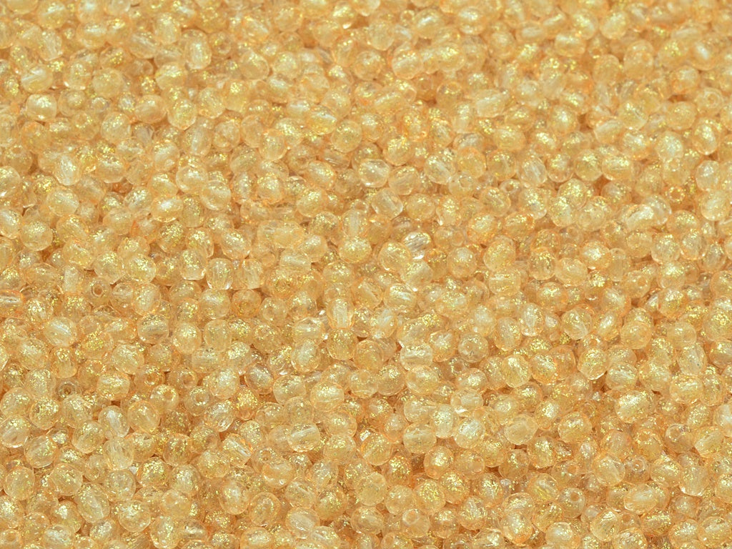 Faceted Round Fire Polished Beads, Crystal 12601 (00030-12601), Glass, Czech Republic