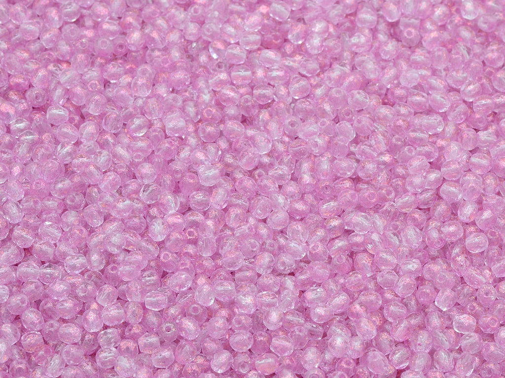 Faceted Round Fire Polished Beads, Crystal 12602 (00030-12602), Glass, Czech Republic