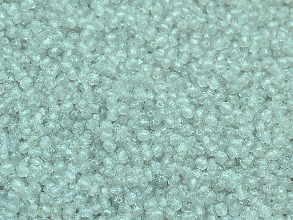 Faceted Round Fire Polished Beads, Crystal 12604 (00030-12604), Glass, Czech Republic