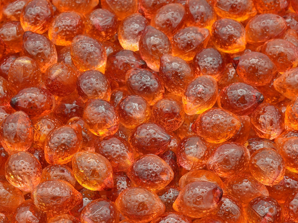Lemon Fruit Beads, Crystal 48028 (00030-48028), Glass, Czech Republic