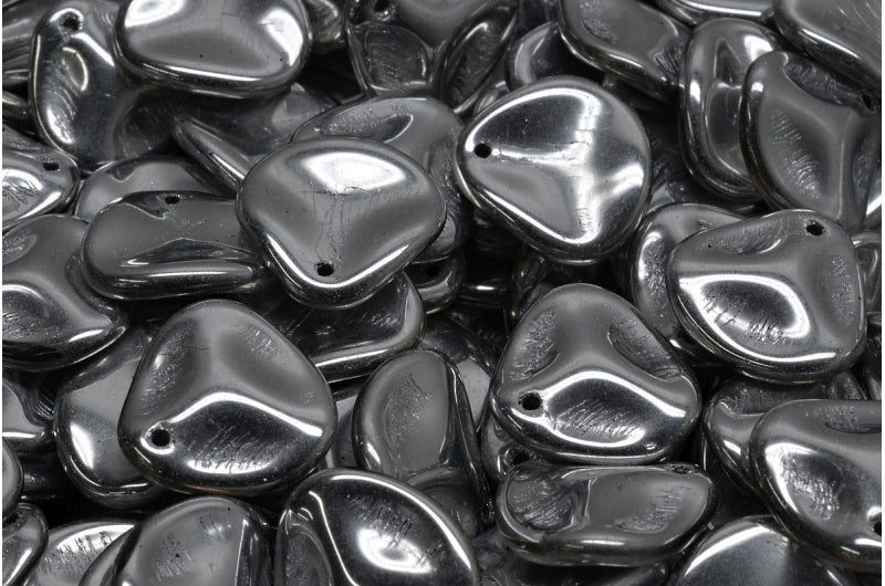 ローズペタルビーズ、クリスタルシルバー(00030-27000)、ガラス、チェコ共和国