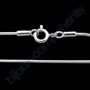 Round snake chain Silver 925 (approx. 1.2 mm), 45cm