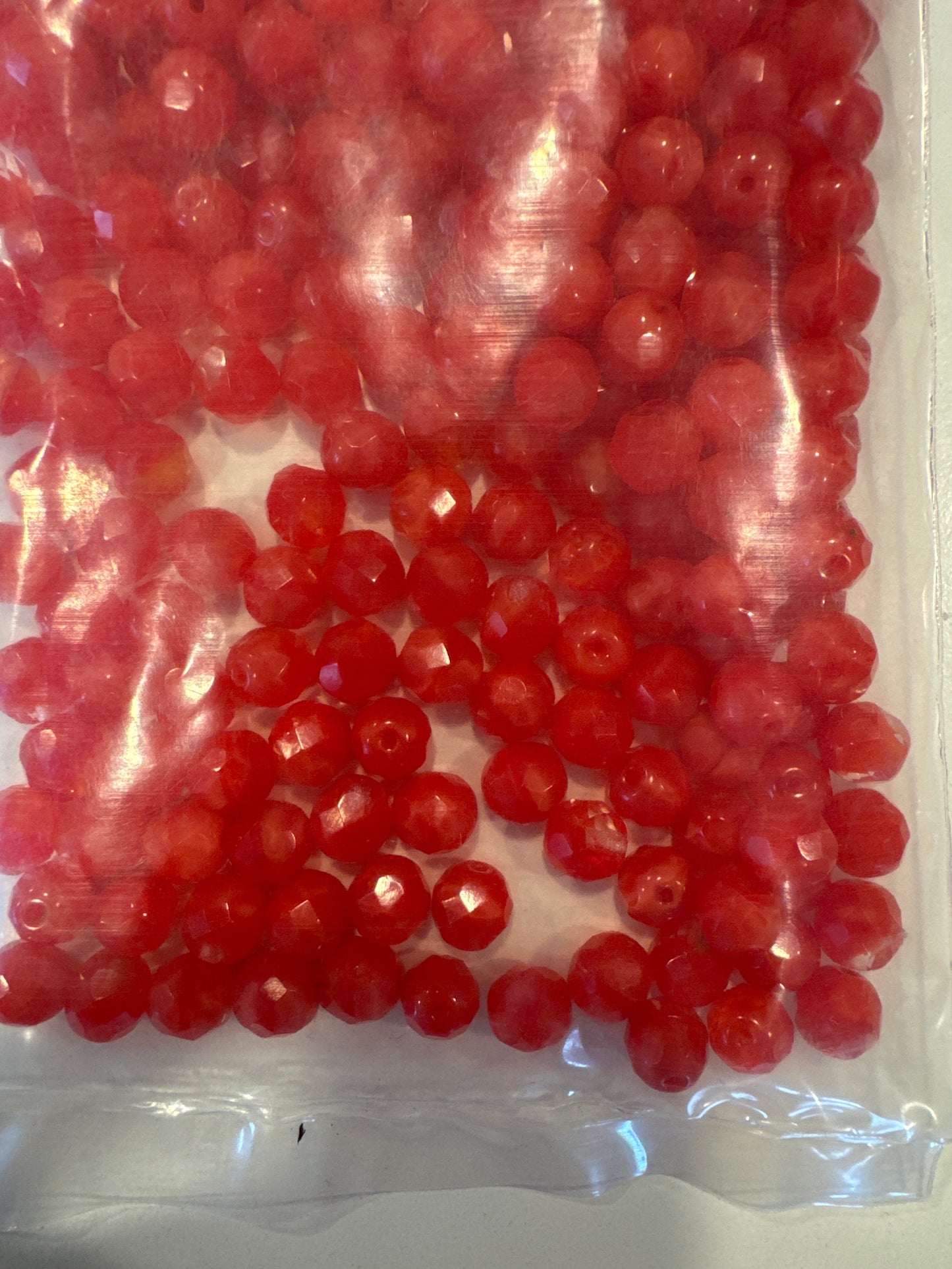 OUTLET 250g Round Faceted Fire Polished Beads, 96020 (96020), Glass, Czech Republic