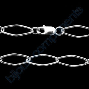 Chain with Clasp (16 mm) - Sterling Silver 925