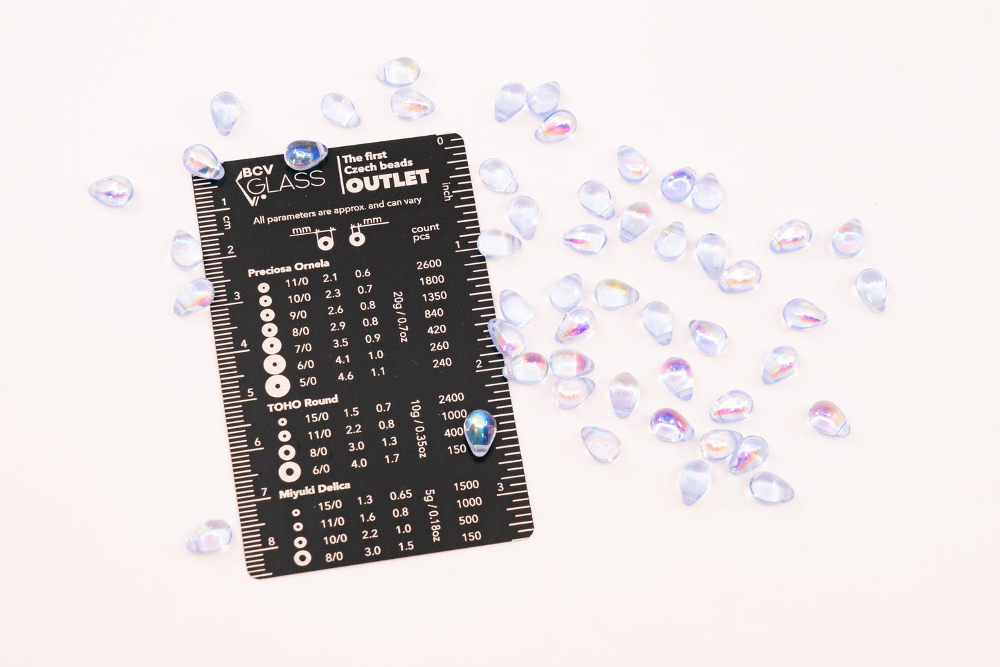 泪珠形珠子,透明紫蓝色(20210),玻璃,捷克共和国