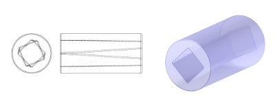 1 千克 Preciosa Ornela Bugles,方形扭孔,圆形表面,散装,紫水晶,镀银 (27060),玻璃,捷克共和国,OUTLET
