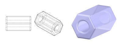 1 kg プレシオサ オルネラ ラウンドホール 六角形面 ルース クリスタル (00050) ガラス チェコ共和国 アウトレット
