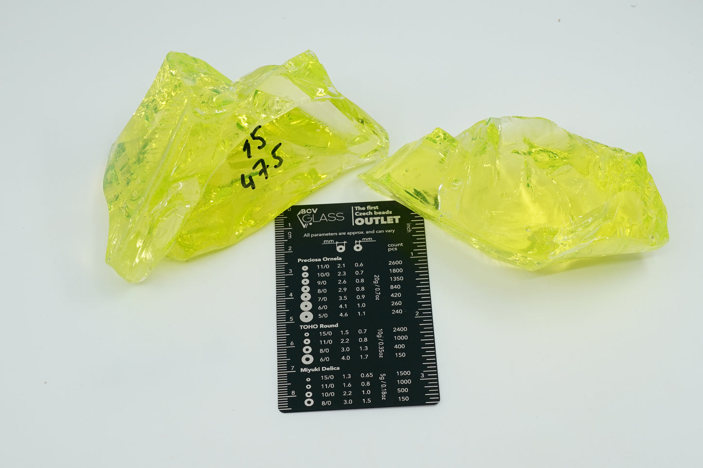 READY TO SHIP CULLET - A piece of uranium glass, Czech Republic