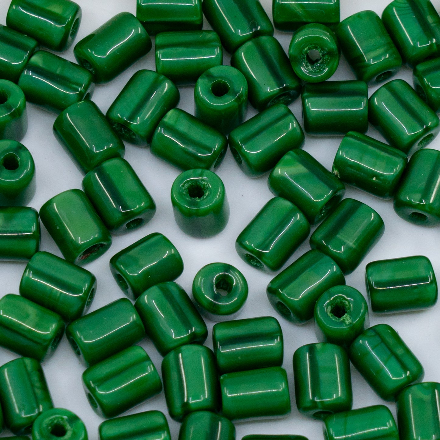 アウトレット 250g/50g ベルフラワービーズ 6x8mm クリスタルグロッシーレッドオレンジ (00030-48109) ガラス チェコ製