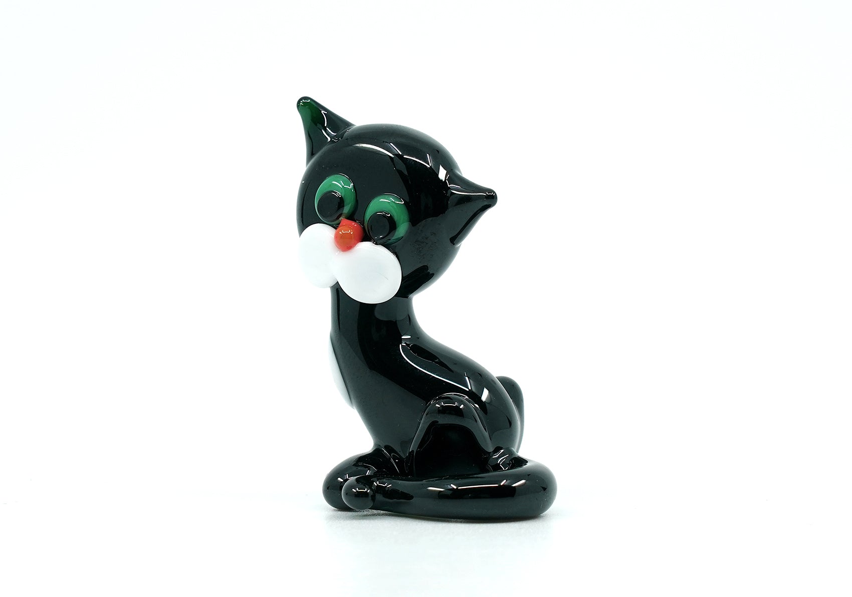 チェコガラスの猫の置物ミニチュアハンドメイド – bcv.glass