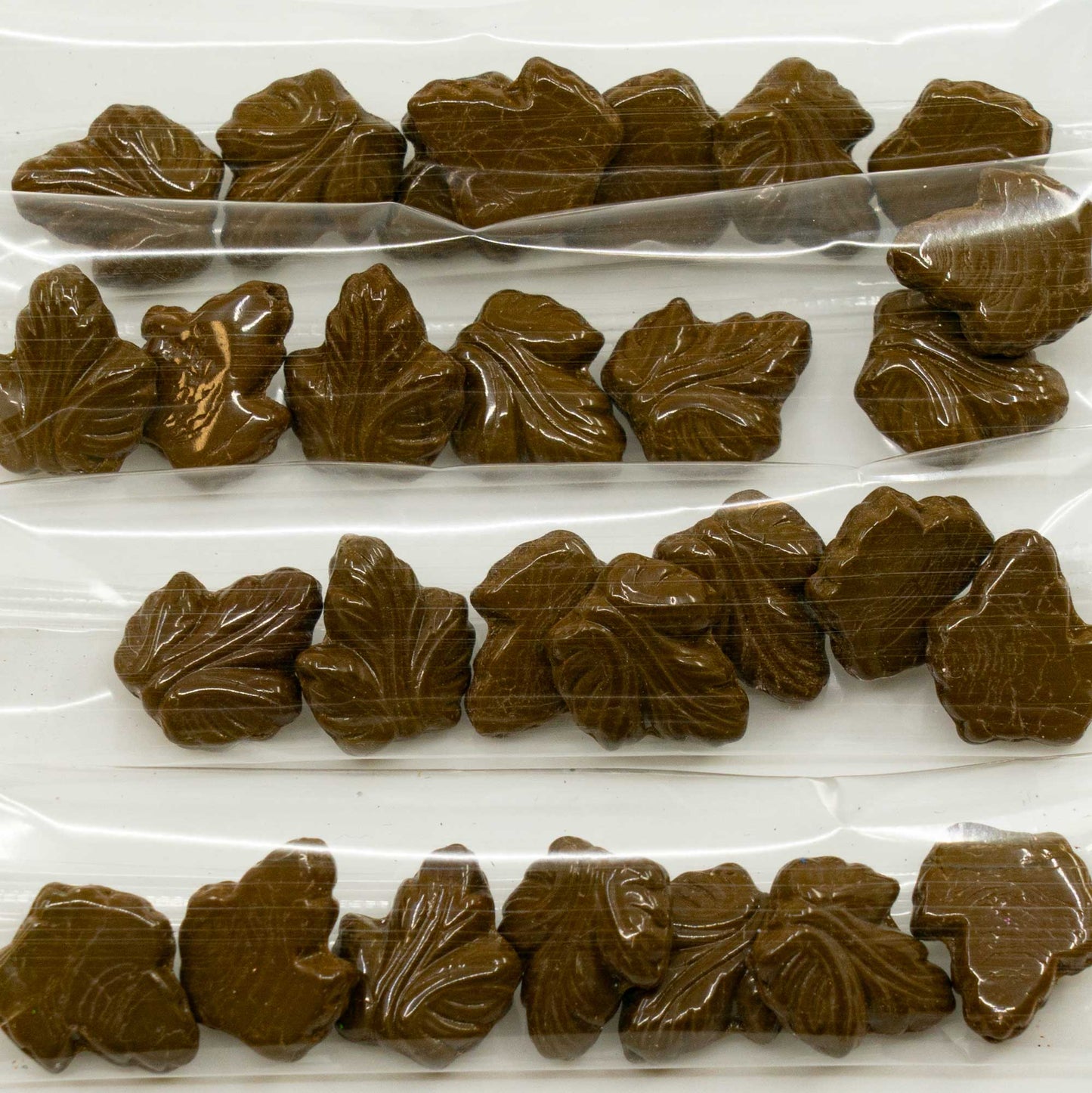 OUTLET 10 grams Grape Leaf Beads, 16 x 14 mm, Brown (13700), Glass, Czech Republic