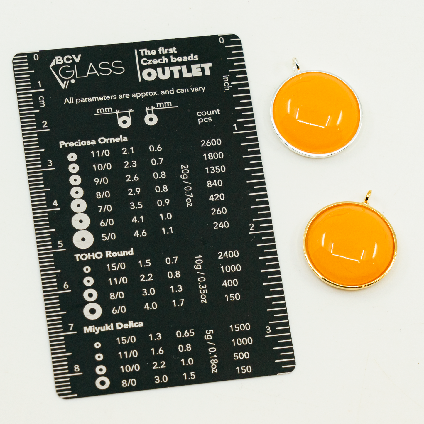 Round Metal Settings with Pendant-style Loop - Fits to Round Stone Crystals FLAT BACK for Glue Application