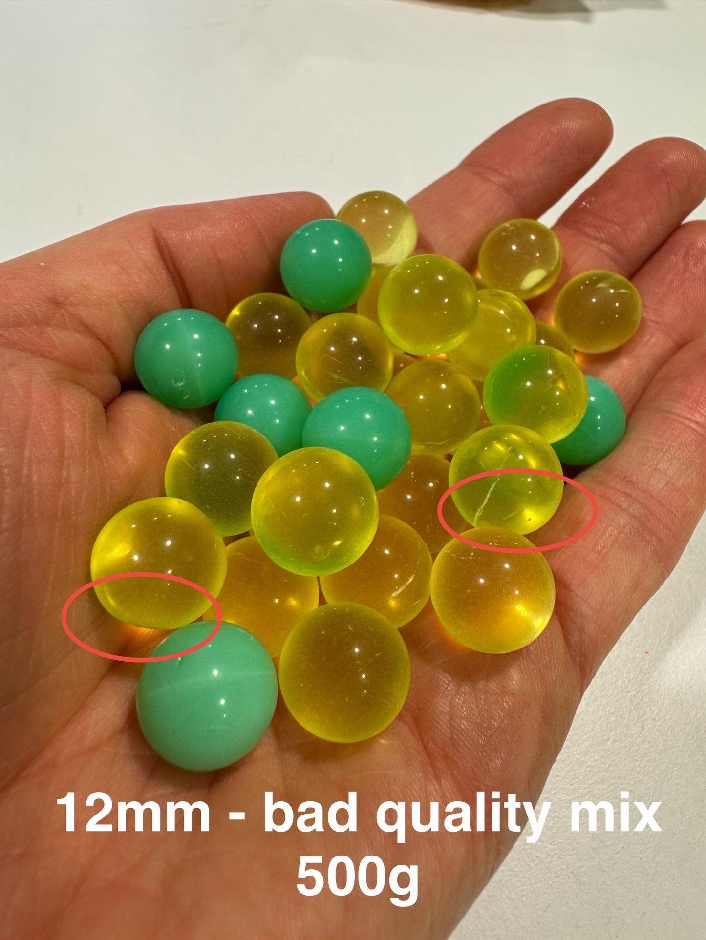 100 克玻璃球小弹珠球黄色铀透明,玻璃,捷克共和国