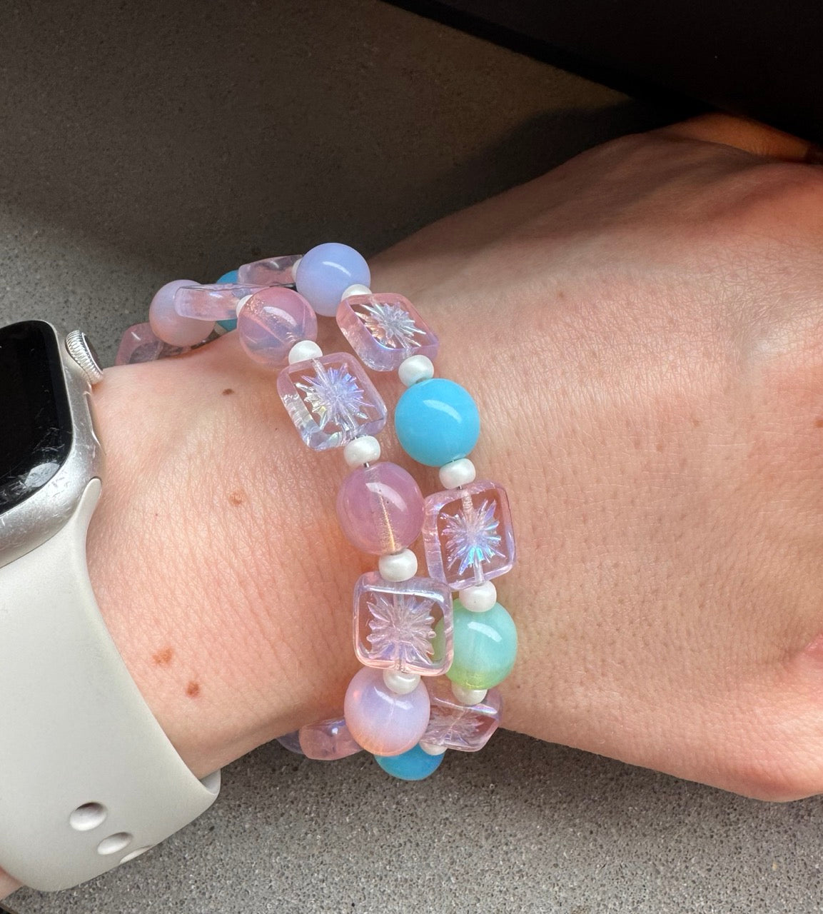 OUTLET 250g/50g Round Druck Beads, 12 x 12 mm, Opal Mixed Colors (opal-mix), Glass, Japan