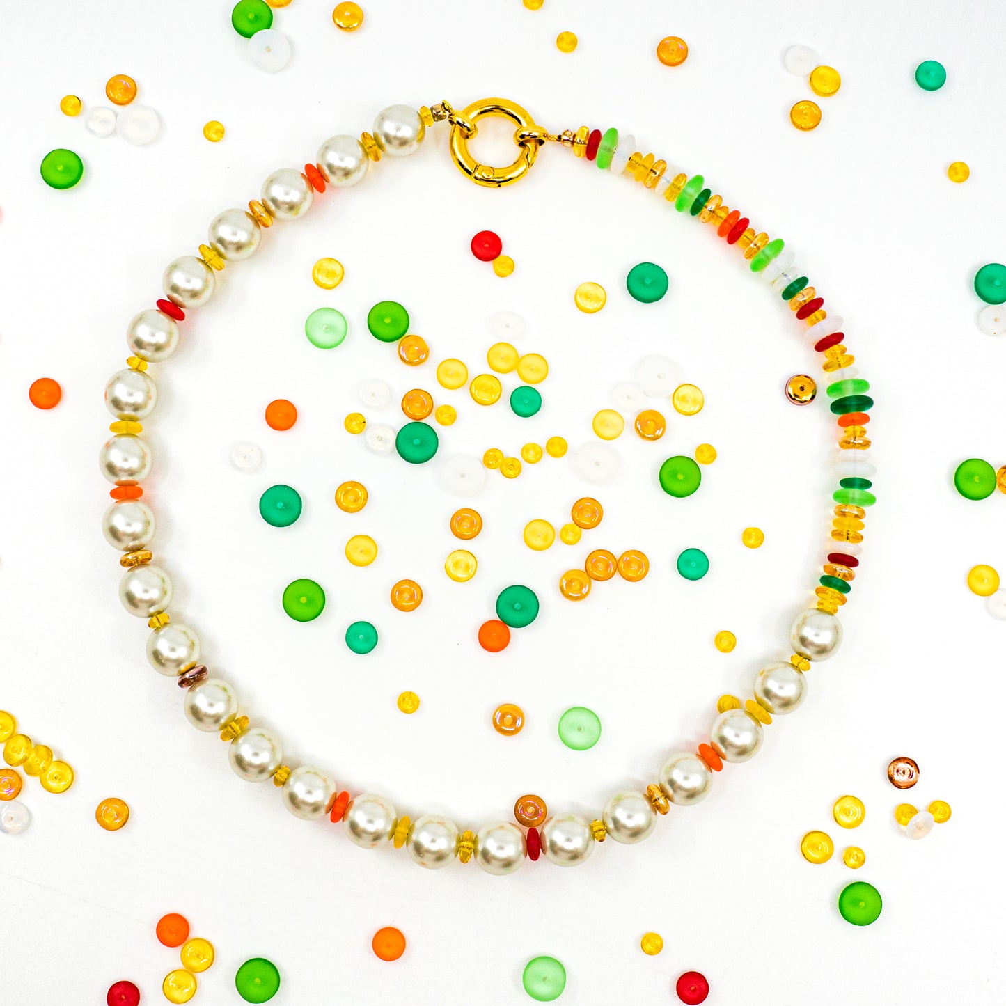 捷克玻璃间隔珠的有限混合圆形间隔盘,尺寸和颜色混合,垫片 01