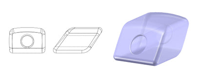 1 kg Preciosa Ornela Rectangle Beads Diagonal Cut, Round Hole, Loose, Amethyst (20060), Glass, Czech Republic, OUTLET