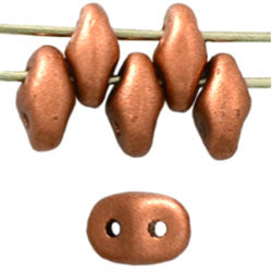 OUTLET 10 grams Matubo SuperDuo 2-hole Glass Beads, Light Vintage Copper (1770), Glass, Czech Republic