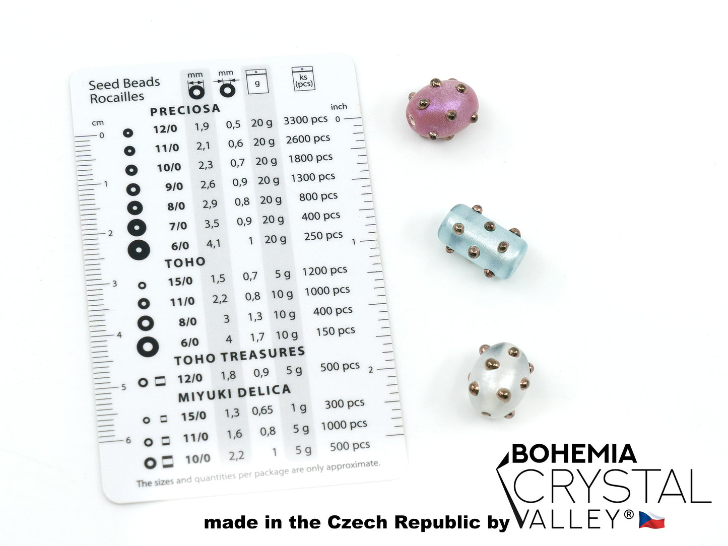 30 pcs Lampwork Beads Pearl Decor PD591 / Oval (271-29-001), Handmade, Preciosa Glass, Czech Republic