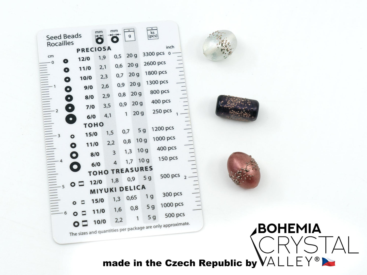 30 pcs Lampwork Beads Pearl Decor PD594 / Round (271-19-001), Handmade, Preciosa Glass, Czech Republic