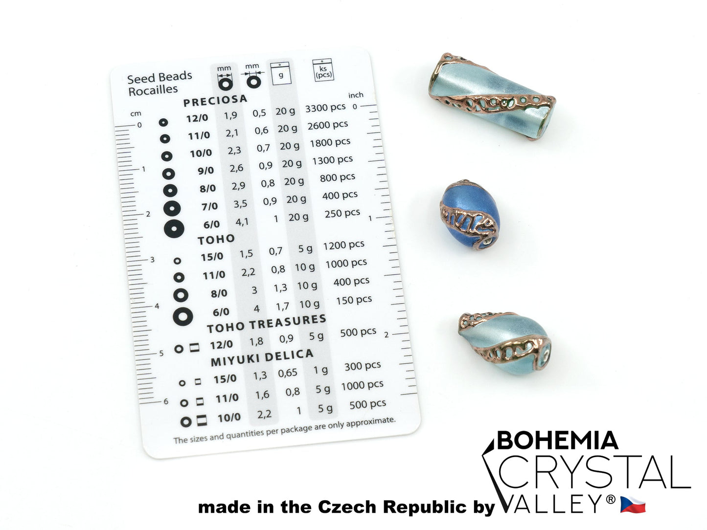 30 pcs Lampwork Beads Pearl Decor PD700 / Oval (271-29-001), Handmade, Preciosa Glass, Czech Republic