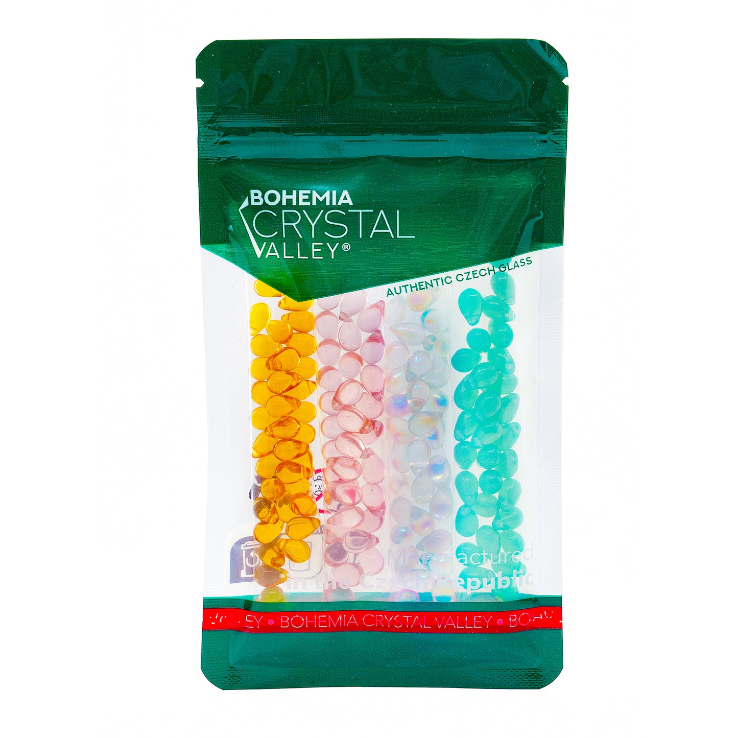 120 多个 6x9 毫米吊坠珠子套装 - 用于珠宝制作的泪珠玻璃珠套装,有 4 种柔和的不同颜色:粉色、蛋白石绿松石色、琥珀色、水晶 AB