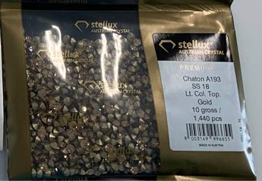 アウトレット Stellux 封筒、Chaton A193 SS 18 ライトトパーズ ゴールド箔押し - 1440枚