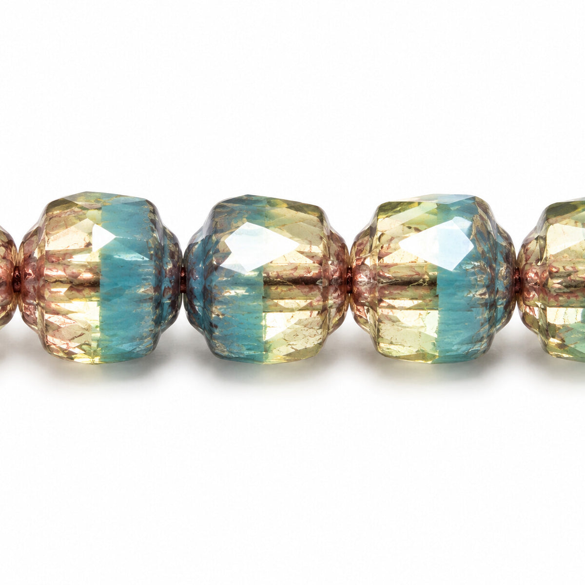 Cathedral Faceted Fire Polished Beads, X1024 Purple (x1024-15726), Glass, Czech Republic
