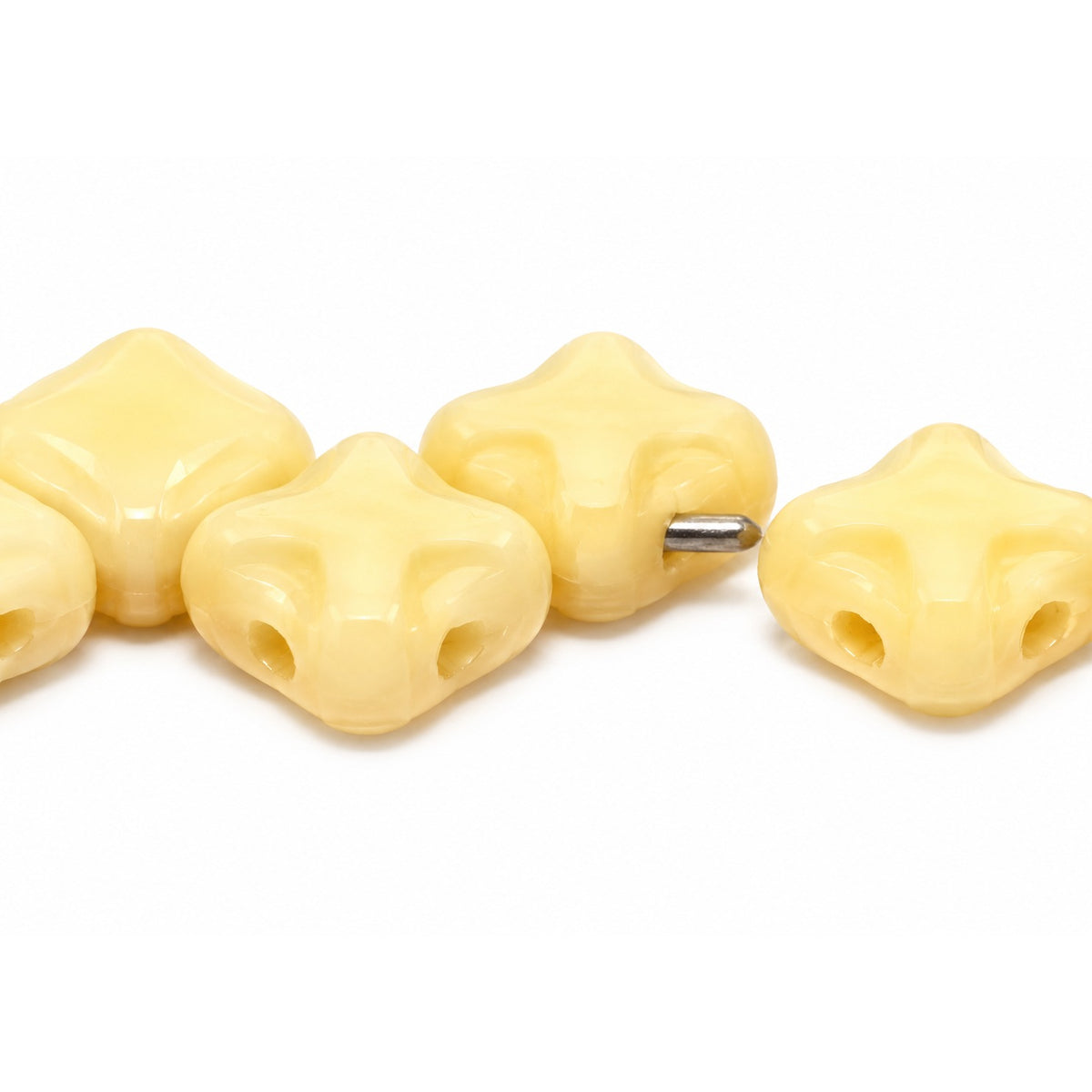 Cross Diagonal Square Beads, X1848 (x1848), Glass, Czech Republic