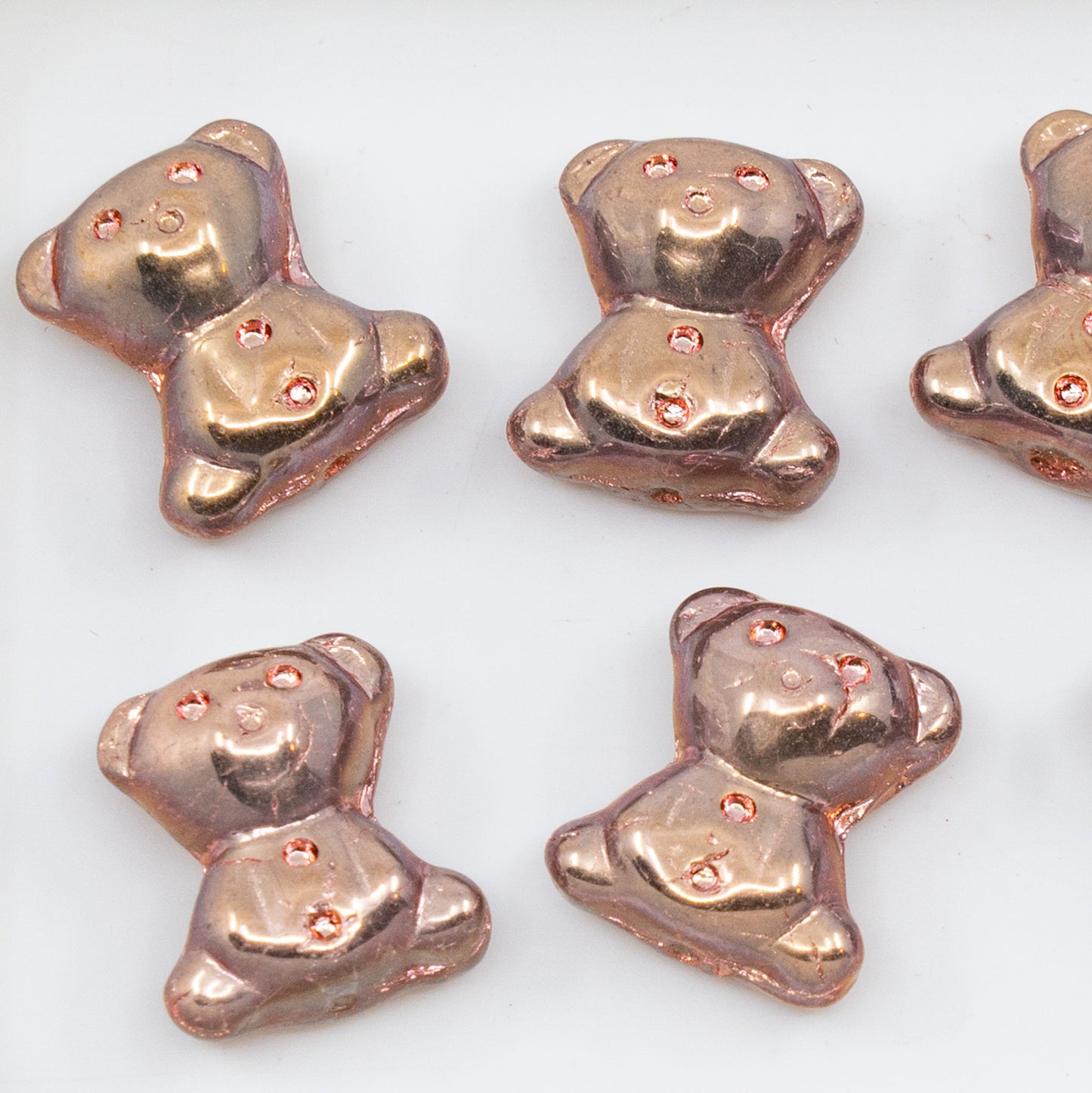 OUTLET 250g/50g Cute Bear Beads, 20 x 9 mm, Crystal Capri Gold (00030-27101), Glass, Czech Republic