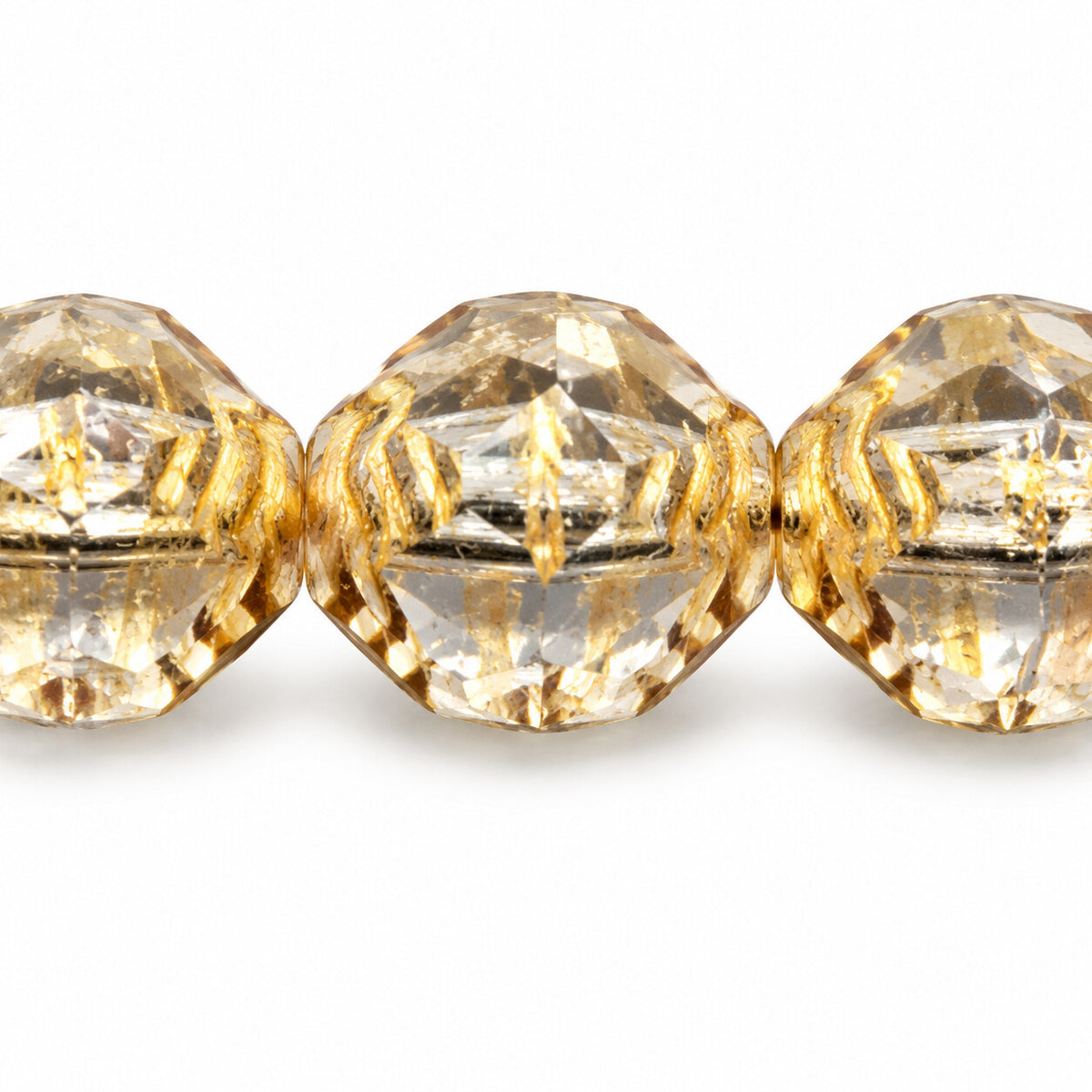 Wasp Special Cut Faceted Fire Polished Beads, Crystal 55303 (00030-55303), Glass, Czech Republic