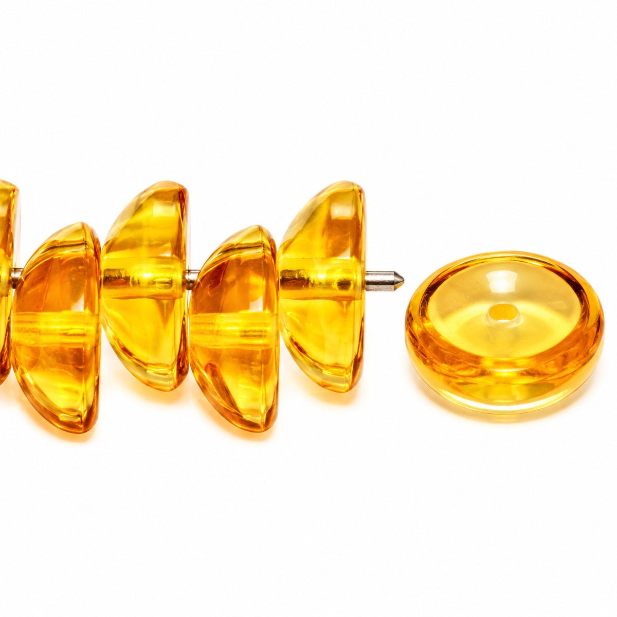 Piggy Beads, Transparent Orange (10060), Glass, Czech Republic