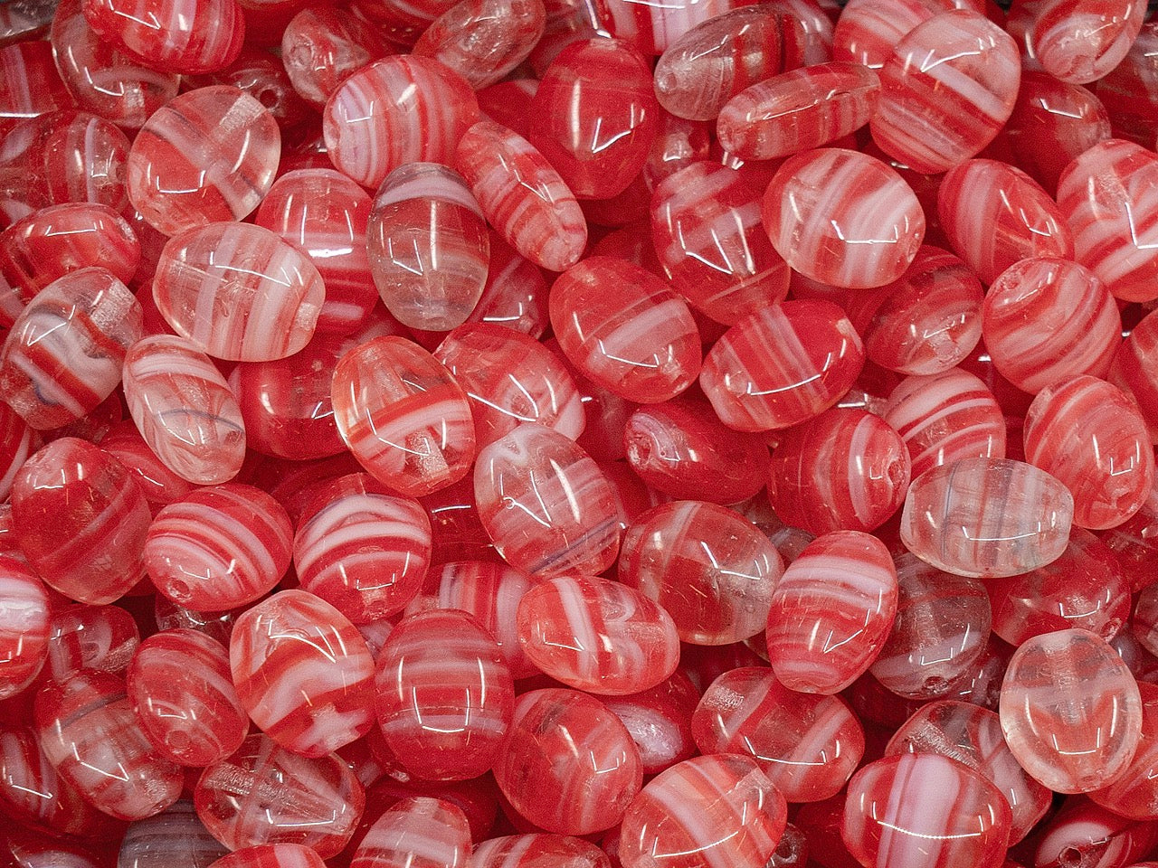 OUTLET Pressed Beads, mm, Glass, Czech Republic