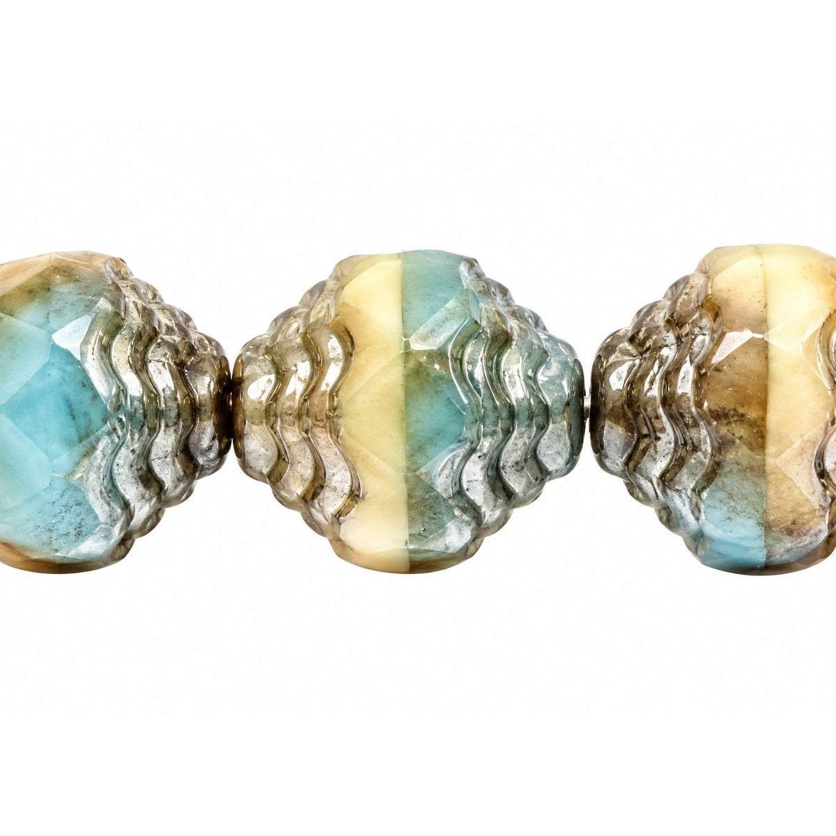 Special Cut Faceted Fire Polished Beads, X1382 Platin (x1382-13702), Glass, Czech Republic