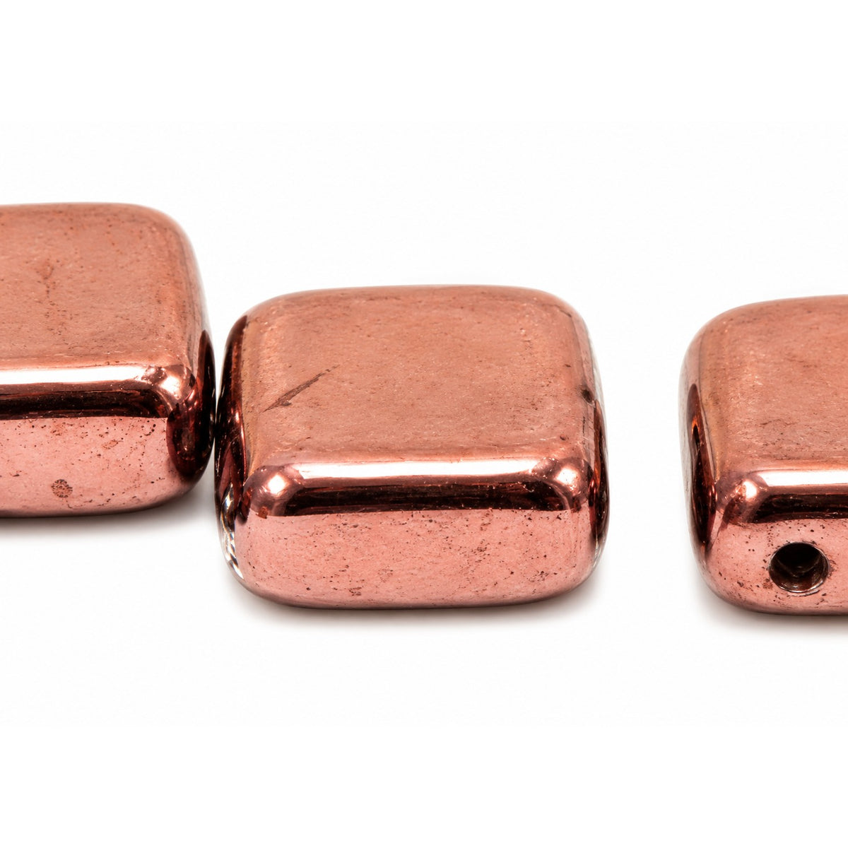 Tile 2-Hole Beads, Black Purple (23980-15726), Glass, Czech Republic